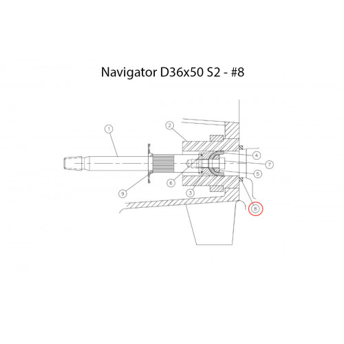 image 224408-131 Seal-stuffing box (rubber) for Vermeer Navigator BORG Pumps GMBH