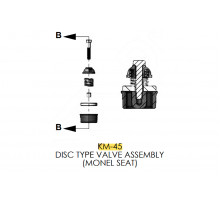 Delrin Valve Complete with Monel Seat for KERR KM-3250, KM-3250BC (KM-45)