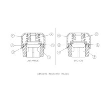 Valve assy - abrasive resistant (suction) 244460005