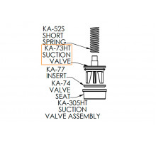 Suction valve for KERR Q-5450PT,KA-3500PT, KA-5500PT (KA-73HT)