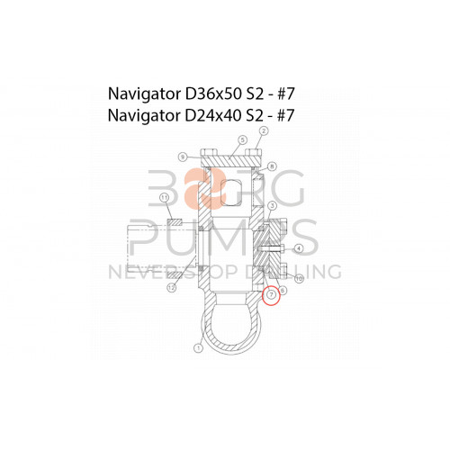 image 224408-131 Seal-stuffing box (rubber) for Vermeer Navigator BORG Pumps GMBH