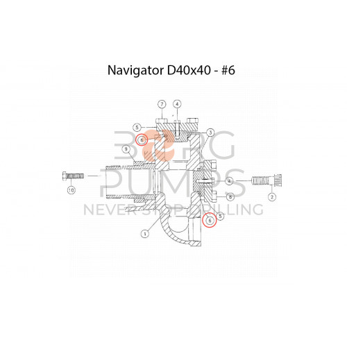 image 224408-131 Seal-stuffing box (rubber) for Vermeer Navigator BORG Pumps GMBH