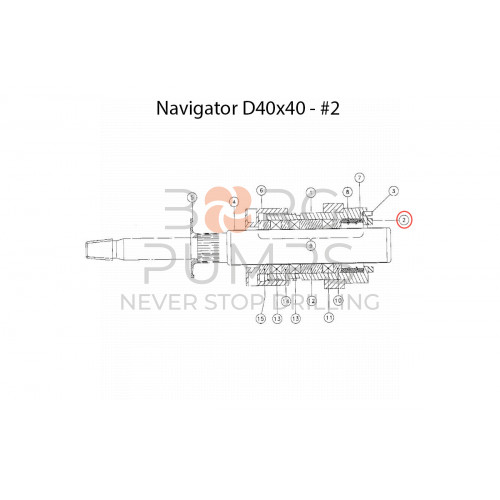 image 224408-131 Seal-stuffing box (rubber) for Vermeer Navigator BORG Pumps GMBH