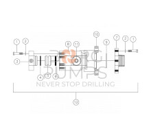 image 287001001 Flange - kt 3350 pt outlet for Vermeer Navigator D80x100 S2 Kerr 150 GPM BORG Pumps GMBH