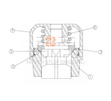 image 278254001 Piston - rod (?1 on pic.) BORG Pumps GMBH