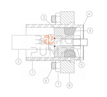 image 277780085 Nut - 8l piston rod for Vermeer Navigator D130x150 VBM BORG Pumps GMBH