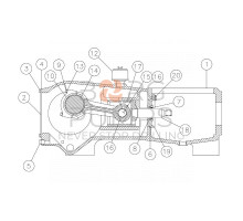 image 277780005 Cover - crankcase for Vermeer Navigator D80x100 S2 Aplex 200 GPM BORG Pumps GMBH