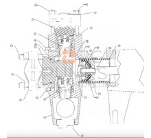 image 728460-023 Hex nut-special brass for Vermeer Navigator D40x40 BORG Pumps GMBH