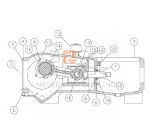 image 277780001 Pump - sc170 4&quot;-07 gr triplex for Vermeer Navigator D130x150 VBM BORG Pumps GMBH