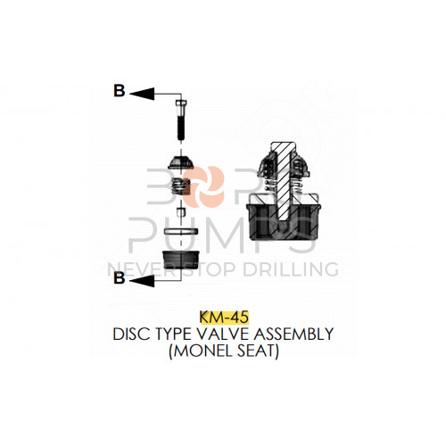 image Delrin Valve Complete with Monel Seat for KERR (KM-45) BORG Pumps GMBH