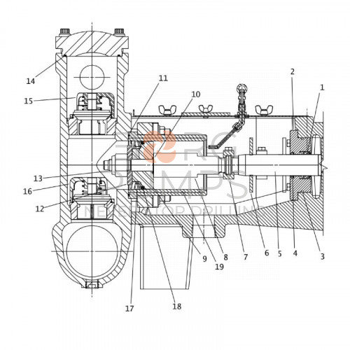 image scheme 191-234 Piston / cyl. replacement kit for Ditch Witch JT100 BORG Pumps GMBH