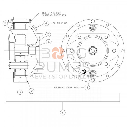 image 221652035 Magnetic plug for Vermeer Navigator D80x100 S2 Kerr 150 GPM BORG Pumps GMBH