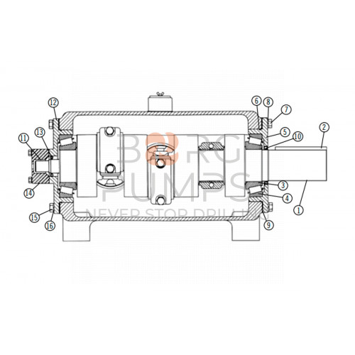 image Crankshaft for Aplex (7201-0725-00D) BORG Pumps GMBH