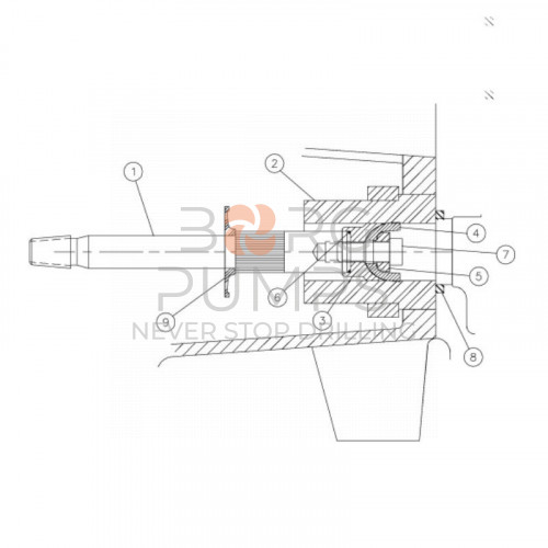 image 279664001 Piston - fastener end for Vermeer Navigator D24x40 S2 BORG Pumps GMBH