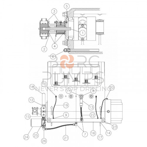 image 296251314 Inlet adapter for Vermeer Navigator D80x100 S2 Aplex 150 GPM BORG Pumps GMBH