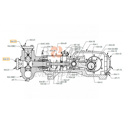 image RETAINER PLATE TOP / END COVER CAP STEEL for KERR (KM-31) BORG Pumps GMBH