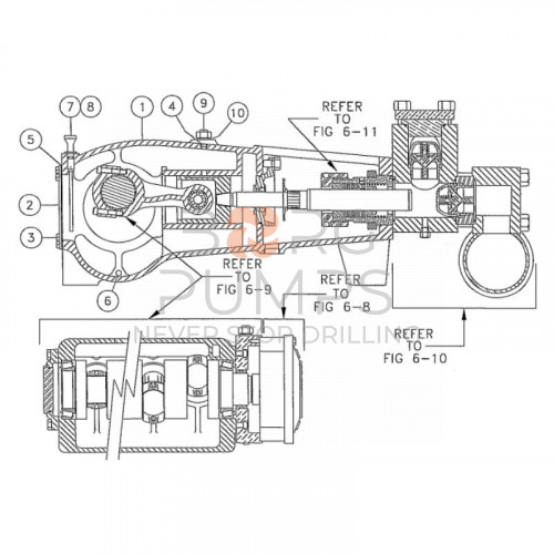 image 238383-005 Power frame (for dipstick) for Vermeer Navigator D50x100A BORG Pumps GMBH