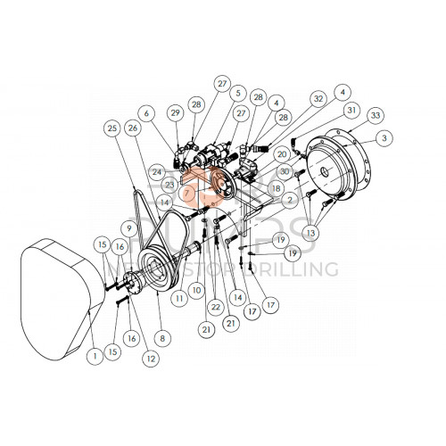 image Sheave, Oil Pump for KERR (AP-150) BORG Pumps GMBH
