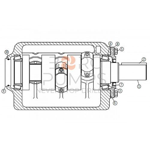 image Crankshaf for Aplex (7207-0043-00B) BORG Pumps GMBH