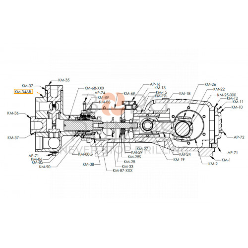 image Fluid End (ALBZ) Vessel Only for KERR (KM-34AB) BORG Pumps GMBH