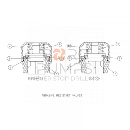 image 244460007 Valve assy - abrasive resistant (discharge) BORG Pumps GMBH