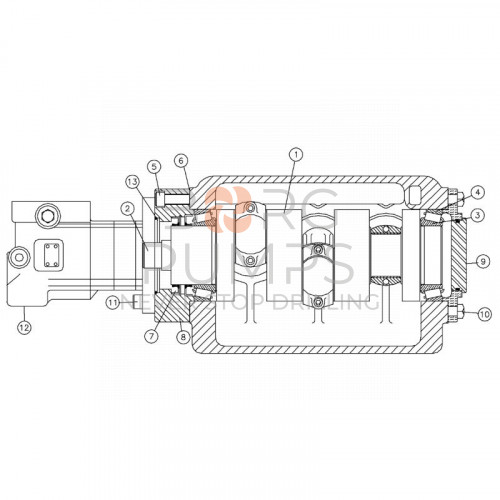image 244460011 Spline adapter (?2 on pic.) BORG Pumps GMBH