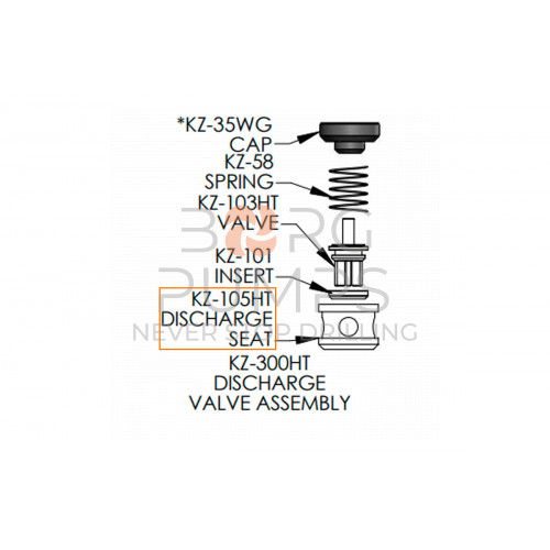 image Discharge Valve Seat Wing-Guided HT for KERR (KZ-105HT)BORG Pumps GMBH
