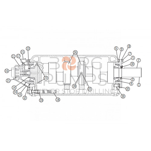 image Crankshaft for Aplex (7204-1042-00E) BORG Pumps GMBH