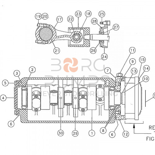 image 234309-007 Bearing cup for Vermeer Navigator D50x100A BORG Pumps GMBH