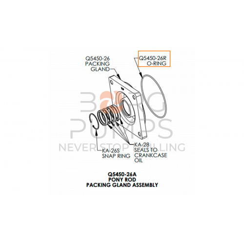 image O-Ring, Pony Rod Gland for KERR (Q5450-26R) BORG Pumps GMBH