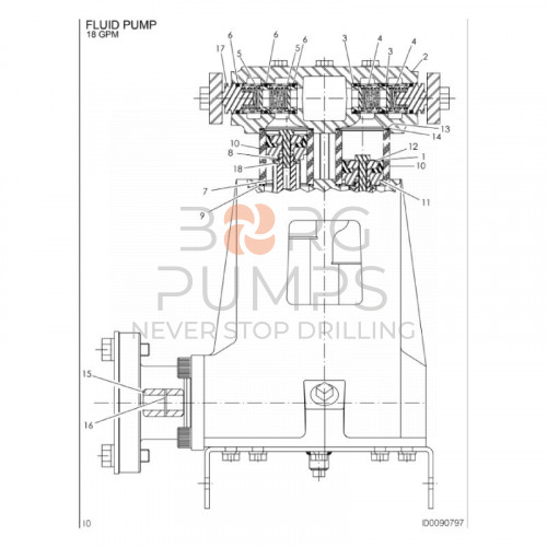 image scheme 516-072 Mud pump for Ditch Witch JT1720 BORG Pumps GMBH